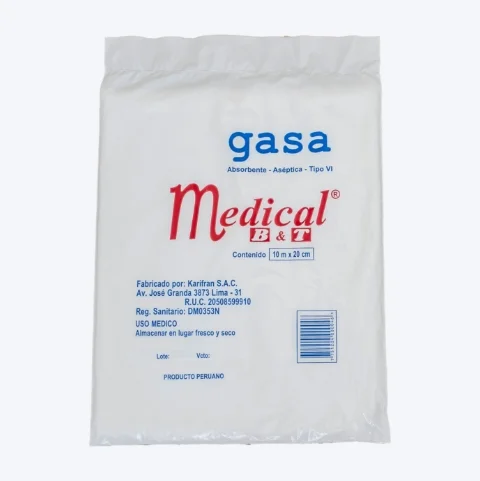 Gasa absorbente aséptica