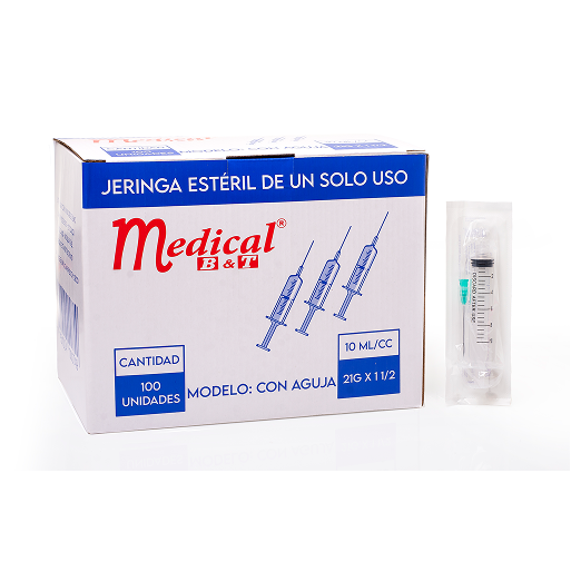 Jeringa descartable con aguja